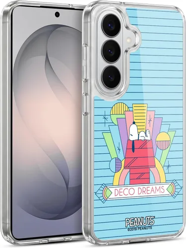 Vista 90 de Head Case Designs Snoopy Deco Dreams - Funda de gel con licencia oficial de Peanuts Blue Pattern [protección de grado militar] compatible con Google