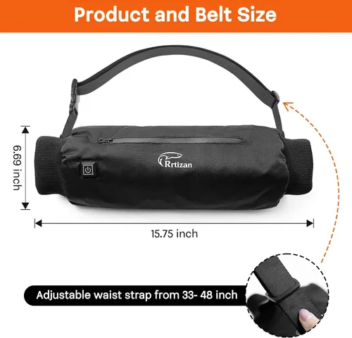 Vista 7 de Bolsa de calentador de manos con banco de energía de 10.000 mAh, bolsa de calentador de manos con 3 niveles de calentamiento, ideal para fútbol
