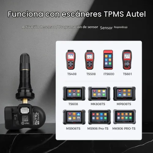 Vista 6 de Autel Sensores TPMS 2 en 1 Sensor MX-Sensor 315Mhz/433Mhz Sensor de presión de neumáticos, sensores TPMS inalámbricos programables y clonables a