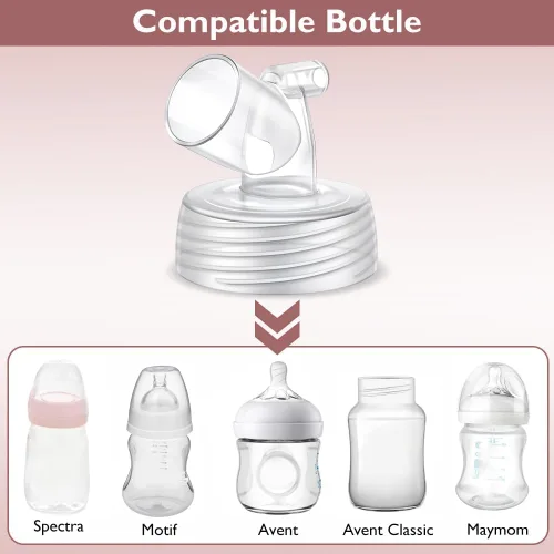 Vista 3 de 2 conectores de boca ancha compatibles con bomba Spectra S1 S2 9 Plus, compatible con Medela PersonalFit Shield, Pumpin Pal Shield, Lansinoh