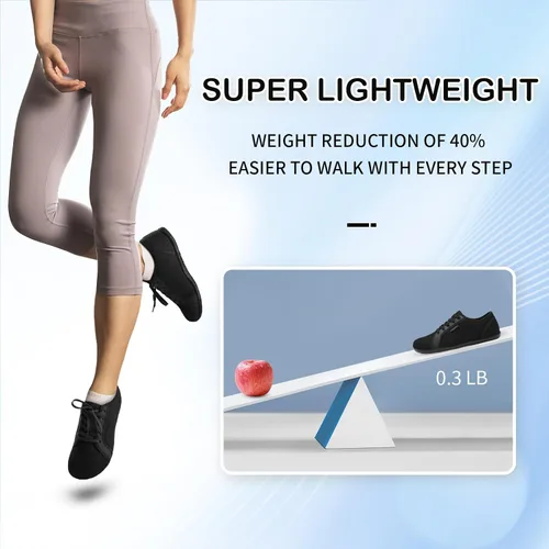 Vista 2 de L-RUN Zapatos minimalistas para mujer, zapatos minimalistas ultraligeros con suela cero caída, zapatos casuales con puntera ancha para yoga y caminar