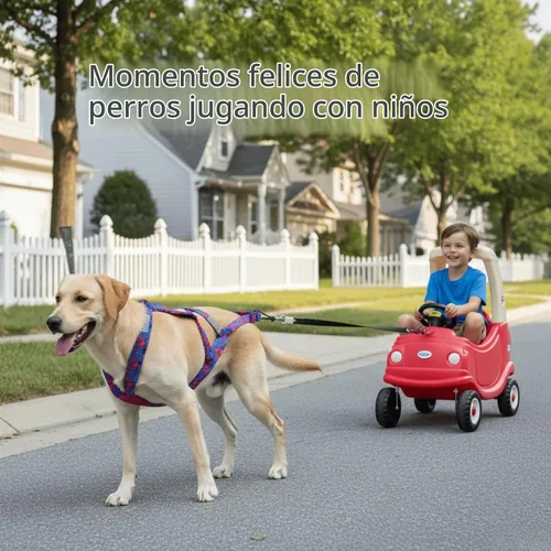 Vista 4 de Arnés de tracción de peso para perros - Trineo y correr (Azul, M)