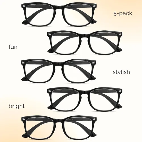 Vista 5 de CCVOO Mix & Match - Gafas de lectura para mujer, ligeras, ajuste cómodo, visión clara, bloqueo de luz azul