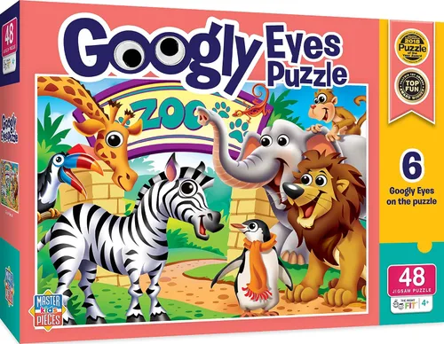 Vista 11 de Holiday - Googly Eyes - Rompecabezas de 48 piezas alrededor del árbol de Navidad