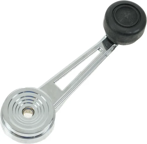 Vista 3 de Juego de manivelas para ventana lateral del conductor y del pasajero, cromo y negro compatible con Ford Bronco 1980-1986 F-100 1975-1977 F-150 F-250
