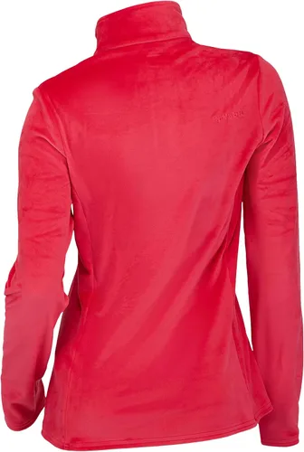 Vista 2 de Spyder Top de forro polar de manga larga brillante con media cremallera para mujer