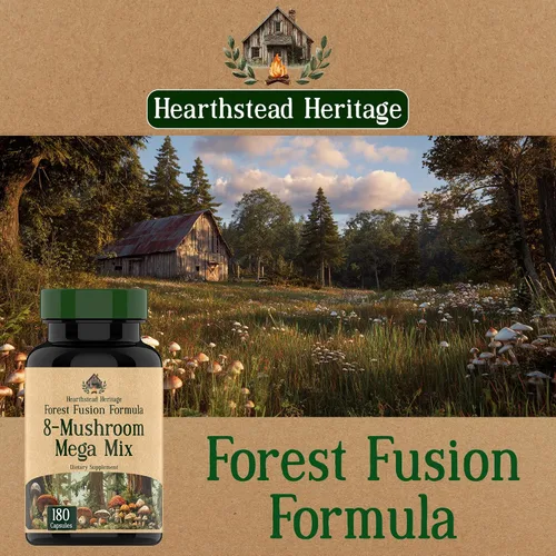 Vista 4 de Complejo de hongos 8 – 180 cápsulas – Melena de león, Reishi, Chaga, Cordyceps y cola de pavo – Suplemento natural de apoyo inmunológico, enfoque