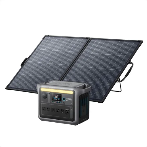 Vista 13 de Anker SOLIX C1000 Estación de energía portátil con panel solar bifacial de 100 W, generador solar de 1,800 W, batería LFP de 1056 Wh (LiFePO4), 6
