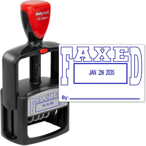 Vista 15 de MaxMark - Sello de fecha resistente estilo 5 con sello autoentintado E-MAILED - Tinta negra