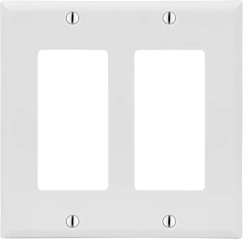 Vista 15 de Cmple Paquete de 10 placas de pared blancas estándar de 1 banda en blanco, panel termoplástico de policarbonato, cubierta GFCI de una sola banda