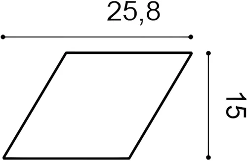 Vista 3 de Orac Decor Poliuretano de alta densidad Purotouch Revestimiento de pared 3D Elemento de pared Rombus Blanco imprimado 10-1/8 pulgadas