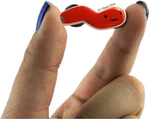 Vista 3 de I Heart Guts Pin de solapa de apéndice – Siéntalo en tu intestino, regalo de recuperación de apendicitis, divertido pin de soporte de cirugía