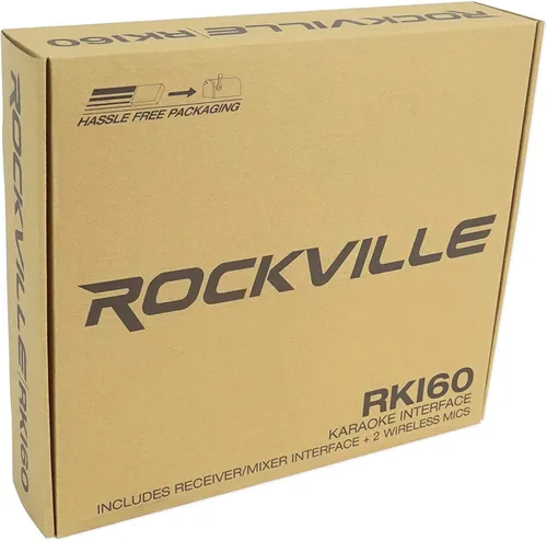 Vista 7 de RockvilIe RKI60 - Mezclador de micrófono inalámbrico dual para karaoke para sistema de cine en casa