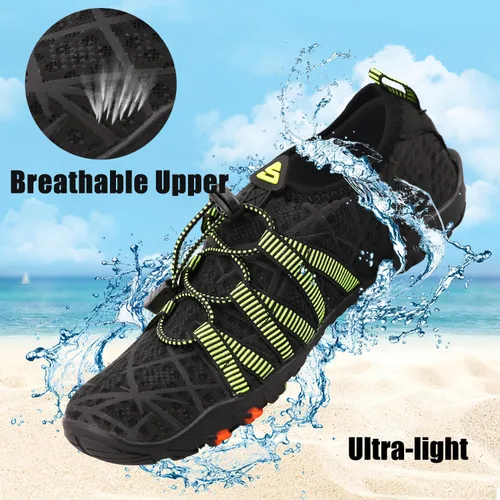 Vista 2 de Zapatos de agua para mujeres y hombres, secado rápido, zapatos acuáticos, para playa, natación, deportes, senderismo, buceo, surf