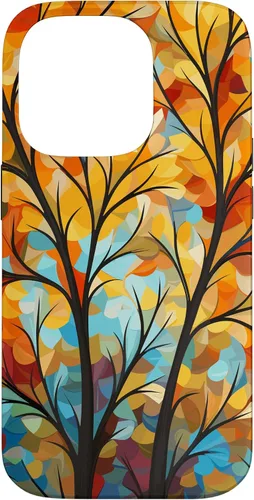 Vista 17 de Otoño y otoño, hojas coloridas, otoño color árbol caso para iPhone 16