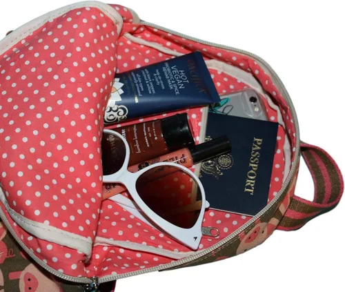 Vista 4 de Bungalow 360 Mini mochila para adultos, Cerdo, Mochila pequeña estilo mini