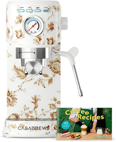 Vista 11 de Máquina de expreso de 20 bares, cafetera de café espresso profesional con varita espumadora de leche, máquina de café espresso compacta con aspecto