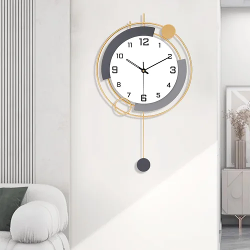 Vista 11 de Dankeit Reloj de pared decorativo con péndulo, silencioso, funciona con batería de cuarzo, grande de 13x20 pulgadas para decoración de la sala