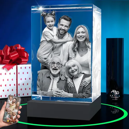Vista 19 de ArtPix 3D Foto de cristal, regalos personalizados de Navidad para esposa, mujer, mamá, ella, él, hombres, madre, abuela, gran regalo personalizado