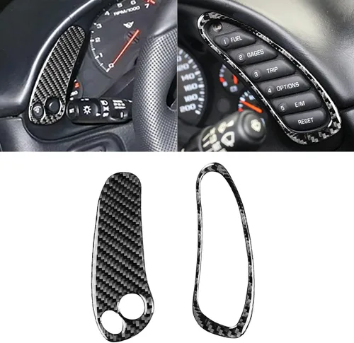 Vista 29 de NVCNX Real Premium - Cubierta de fibra de carbono para puerta de automóvil, pilar A, salida de aire, cubierta interior compatible con Chevrolet