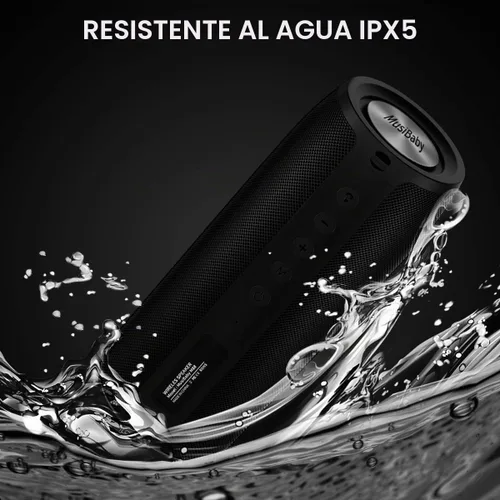 Vista 4 de Altavoz Bluetooth, altavoces Bluetooth MusiBaby M88, altavoz inalámbrico, altavoces Bluetooth inalámbricos, doble emparejamiento, Bluetooth 5.0