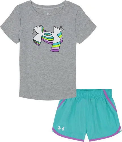 Vista 43 de Under Armour baby-girls Short Sleeve Shirt and Shorts Set, Durable Stretch and Lightweight