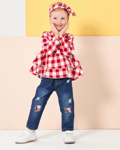 Vista 4 de Renotemy Baby Girl Clothes Toddler Girl Clothes Outfits Infant Clothing Floral Pants Set Cute Clothes Set for Girls