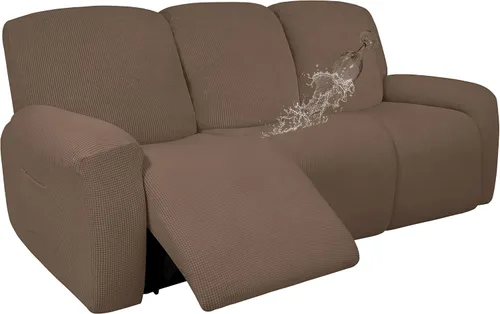 Vista 35 de Easy-Going - Funda 100 % impermeable doble para sofá reclinable, diseño jacquard, en 1 pieza, a prueba de derrames, para niños, mascotas, perros