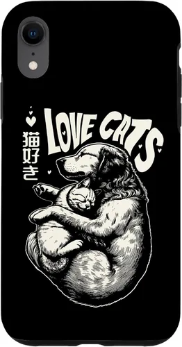 Vista 25 de Golden Retriever Dog Loves Cats Cuddle Art Case for iPhone 16