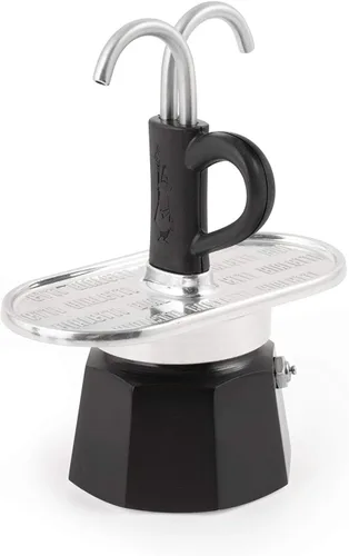 Vista 2 de Bialetti Mini Express 2 tazas de llama directa (máquina de café, máquina de café expreso, Makinetta)