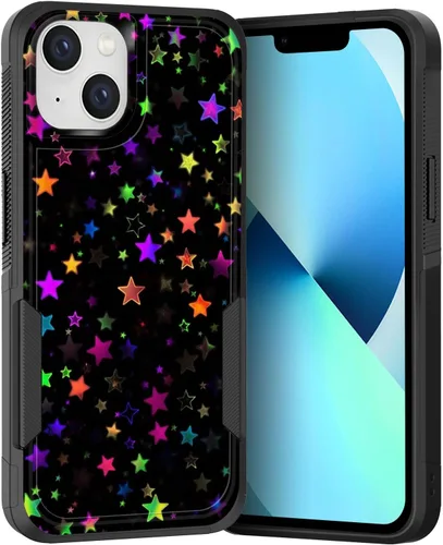 Vista 100 de Funda para iPhone Air, doble capa híbrida resistente resistente a prueba de golpes de policarbonato duro + funda protectora de silicona suave
