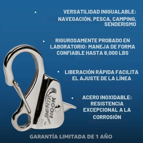 Vista 2 de Danik Hook Gancho de anclaje ajustable de acero inoxidable, sistema