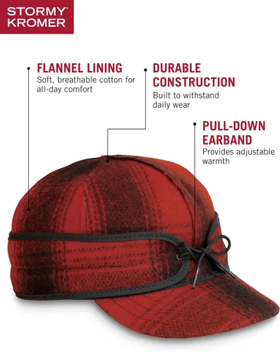 Vista 4 de Stormy Kromer Original Kromer Cap - Gorro de lana de invierno con orejeras