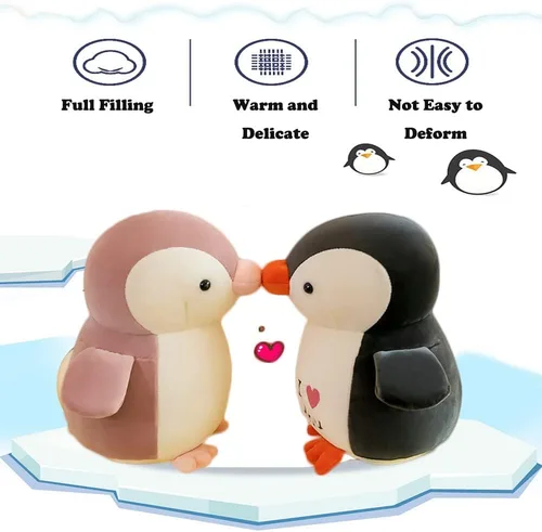 Vista 4 de Peluche de pingüino de 9.8 pulgadas, lindo pingüino de peluche para niños