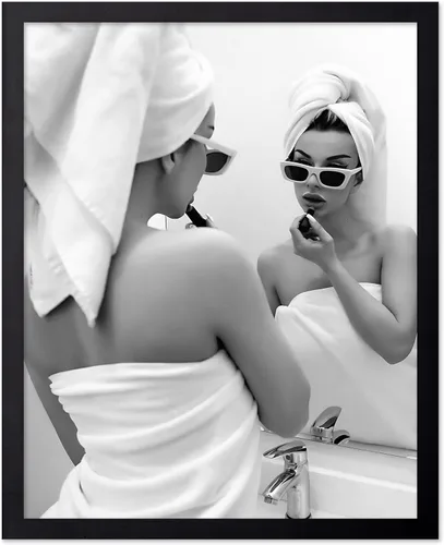 Vista 71 de Póster de arte de moda de Poster Master - Mujer en impresión de auto clásico - Arte en blanco y negro - Arte fotográfico - Arte de autos - Arte