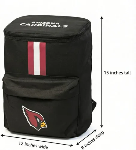 Vista 2 de Mochila hielera – Hielera portátil de lados suaves – Bolsa aislada con capacidad para 36 latas – Equipo de fútbol americano – Muestra tu espíritu