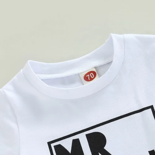 Vista 29 de Conjunto de ropa de verano para niños pequeños, 2 piezas, camiseta de manga corta con cintura elástica