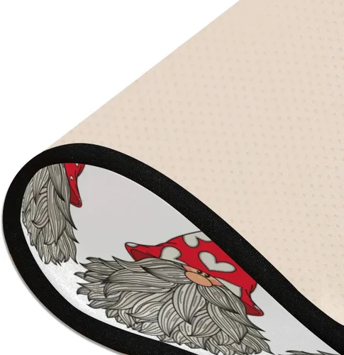 Vista 6 de Christmas Runner Rug, Cute Gnomes Christmas Pattern Runner Rug Floor Mat Non-Skid Kitchen Rug Soft Area Rug for Bathroom Entryway Hallway Dining