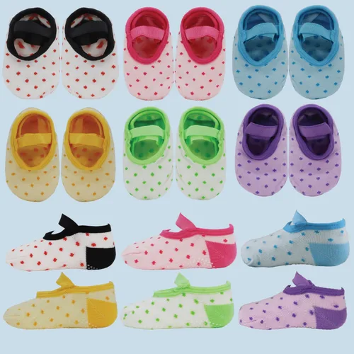 Vista 7 de Tiny Captain Calcetines antideslizantes con correa para niñas de 0 a 7 años de edad, calcetines de 1 año