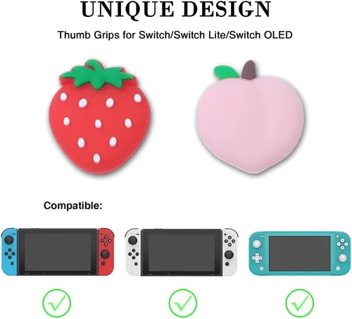 Vista 2 de PERFECTSIGHT Juego de 4 fundas para palanca de mando para Switch Lite/OLED, para Nintendo Switch, para Switch Lite/OLED, cubierta de botón analógica
