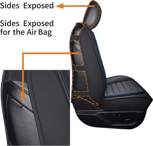 Vista 4 de YIERTAI Fundas de asiento F150 compatibles con Ford F150 2009-2025 2026 2017-2026 F250 F350 F450 Crew Cab Supercab XLT Super Duty Lariat Supercrew