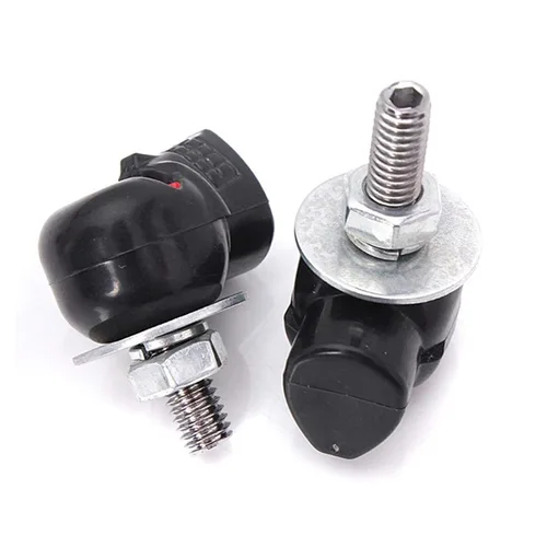 Vista 6 de Tornillos universales para placa de matrícula de automóvil y motocicleta, tornillos de marco de matrícula 3D de acero inoxidable con diseño de Negro