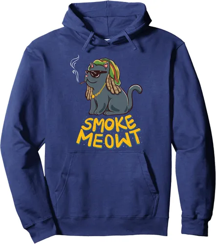 Vista 10 de Weed Smoking Cat Smoke Meowt THC CBD Marihuana Stoner Kitten Sudadera con capucha