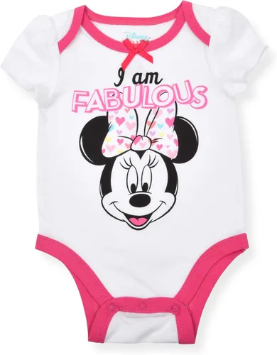 Vista 3 de Disney Minnie Mouse Fabulous - Paquete de 5 mamelucos para niñas recién nacidas, bebés y bebés