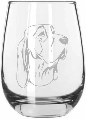 Vista 101 de Shar Pei (chino) - Vaso de vino sin tallo grabado para perro, 15.25 onzas