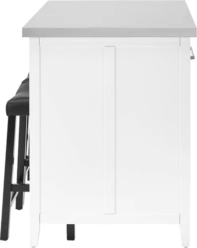 Vista 3 de Crosley Furniture Silvia - Juego de isla de cocina, taburetes de silla