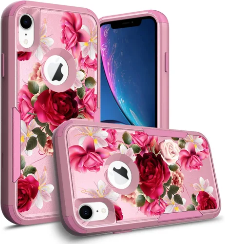 Vista 13 de Funda compatible con Apple iPhone XR, resistente [negra y negra] con [a prueba de golpes] [a prueba de caídas] fundas protectoras para iPhone XR