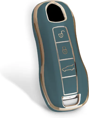 Vista 10 de Funda protectora para llavero inteligente compatible con Porsche 911 Cayenne Panamera TAYCAN de 3 botones sin llave, accesorios de control remoto