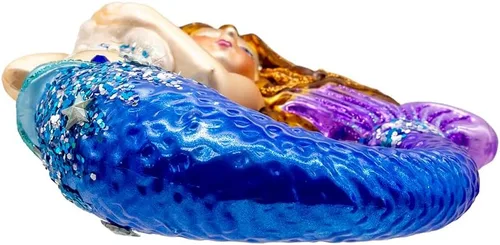 Vista 6 de Kurt Adler Bellissimo - Adorno de sirena de cristal de 4.5 pulgadas.