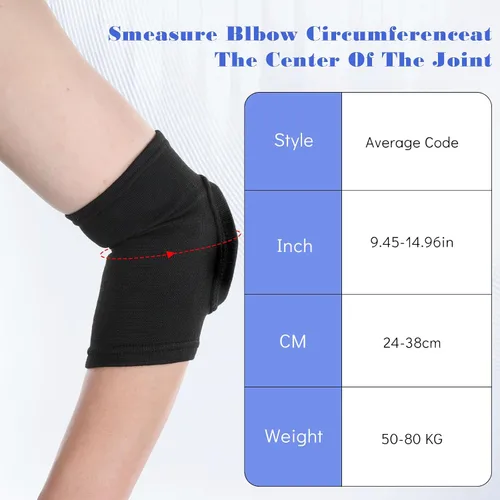 Vista 3 de 2 pares de coderas de voleibol en tándem, almohadillas protectoras para coderas, protector de brazo de fitness, compresión transpirable con cojín